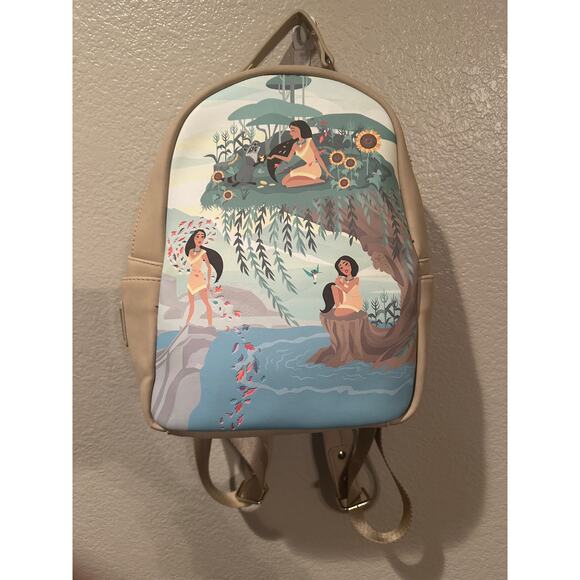 Disney Loungefly Pocahontas Scenery Colors of the Wind Mini Backpack Box Lunch - Picture 4 of 13